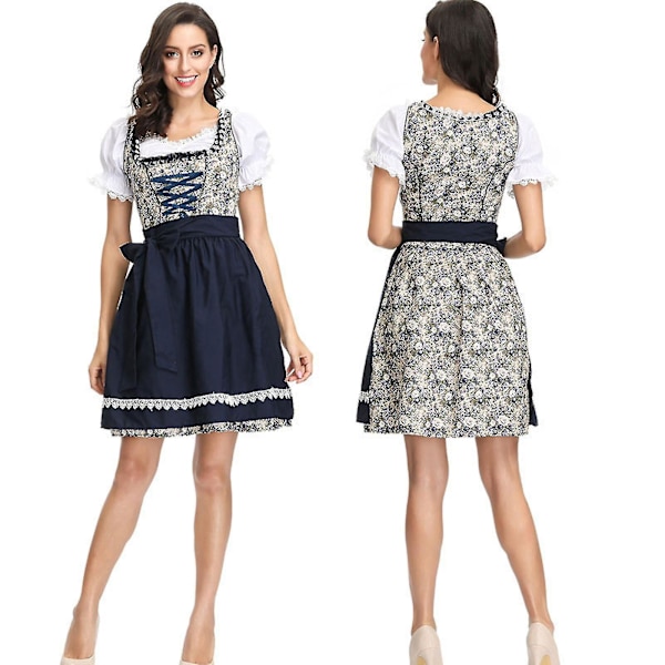 Naisten Oktoberfest-asu Baijerilainen Olutjuhlamekko Masqu XL Dark blue