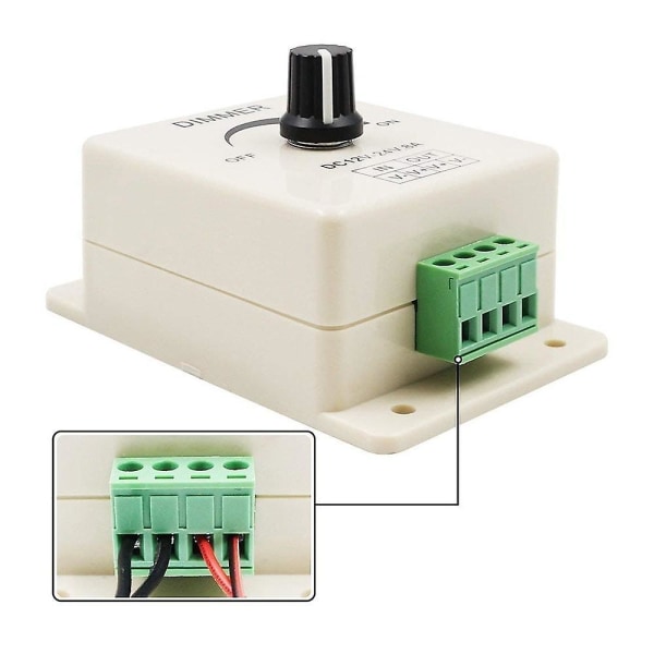 3 stk DC12-24V 8A Monokrom Dimmerkontroller for LED