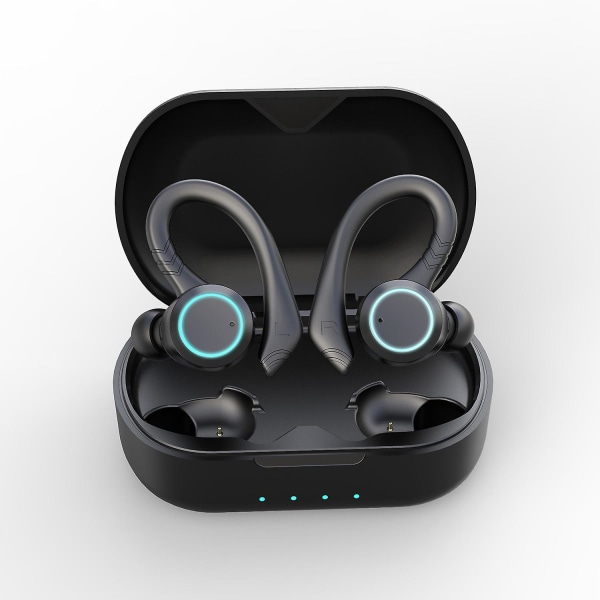Sports trådløse ørepropper, Bluetooth 5.1 over-ear hodetelefoner, dyp bass