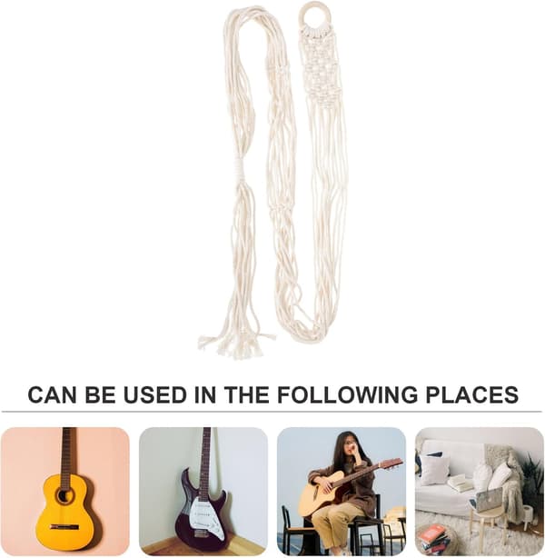 Snygg gitarrrem i bomull Kreativ gitarrtillbehör Slitstark Anti-stretch Födelsedagsmusiker