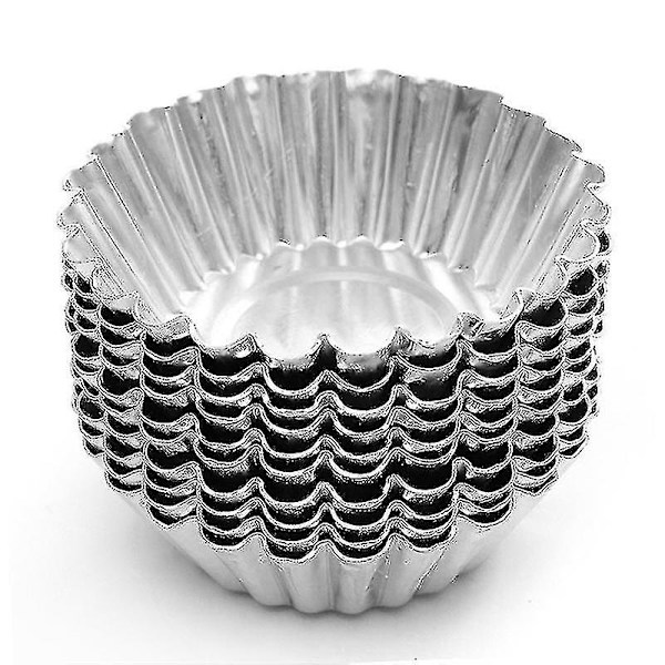 5/10 stk. Non-stick Ripple Aluminium Legering Æggekageform Blomst Form Genanvendelig Cupcake og Muffin Bagekop Tartlets Pander
