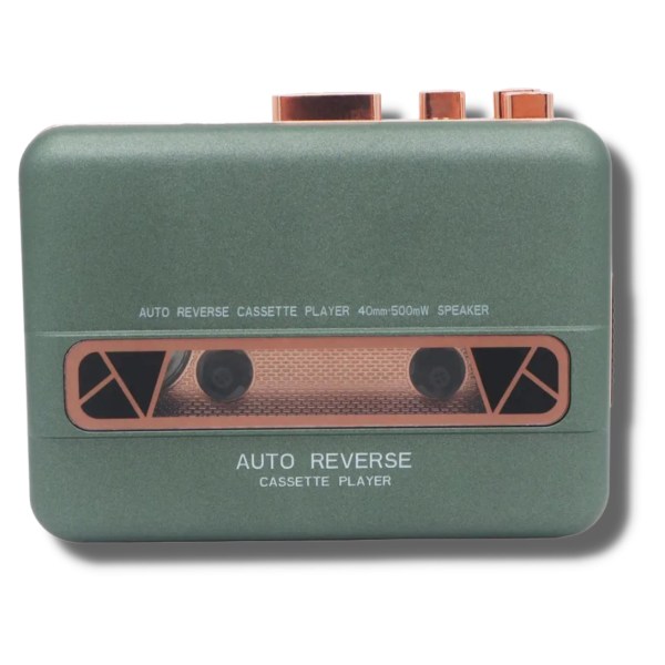 Kassetteafspiller - Klassisk Retro Walkman Tape Kassetteoptager - Automatisk afspilning - Inklusiv bæretaske høretelefoner