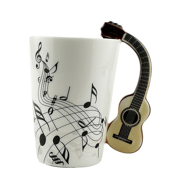 Keramisk krus kopp musikkinstrument notat kaffe melkekopp