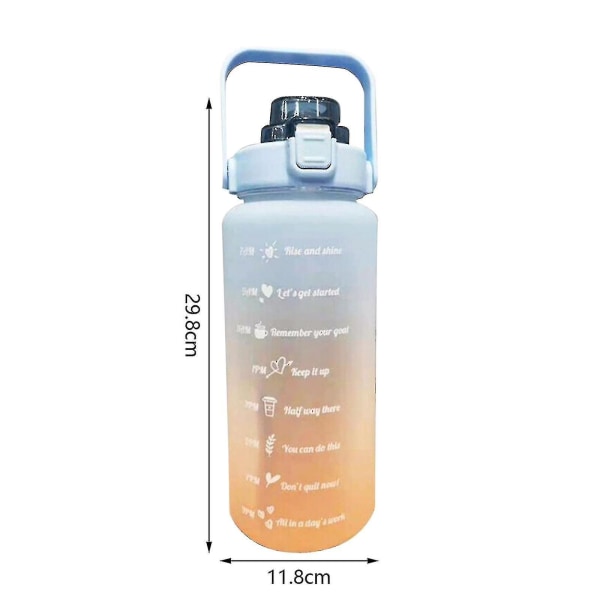 Utendørs vannflaske Time Marker 2l motiverende flaskegaver
