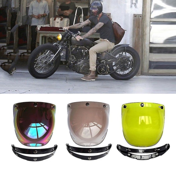 Motorsykkel frontrutehjelm for Harley Bubble Visir