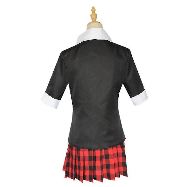 Danganronpa Enoshima Kostymset Uniform Jacka+Skjorta+Slips+Kjol+Rosett+Halsband Outfit Set M