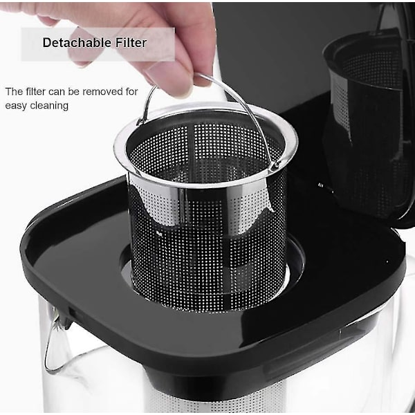 Klar Glas Tekanna Värmebeständig Kvadratisk Kontors Tekopp