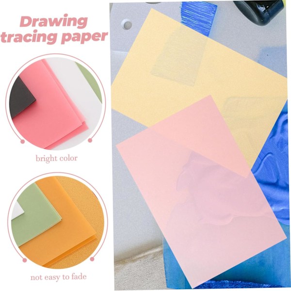 50 st Mångsidigt Vellum-papper för Ritning, Stämpling, Kalligrafi och Konstprojekt