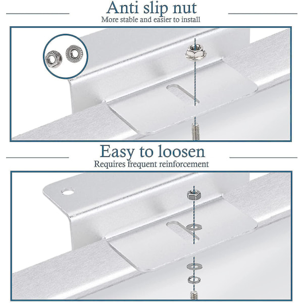 Starlight-solpanelklemme monteringsbrakett i aluminiumslegering med skruer og muttere