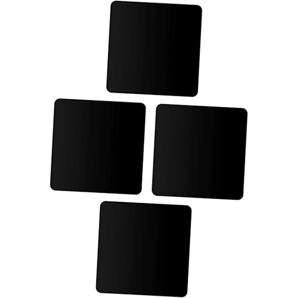 Akryl Reflexionsbräda 4 Delar Fotografi Rekvisita Smink Bakgrund 15x15cm Svart Robust Lättvikt