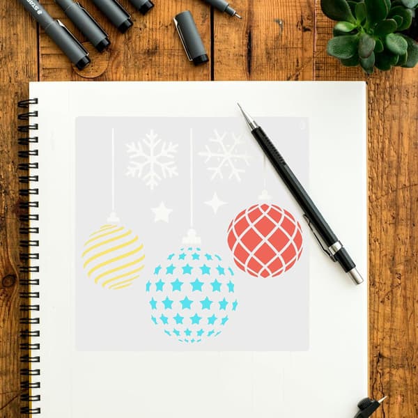 12 st julmålningsmallar DIY-ritningsformar ihåliga mallar