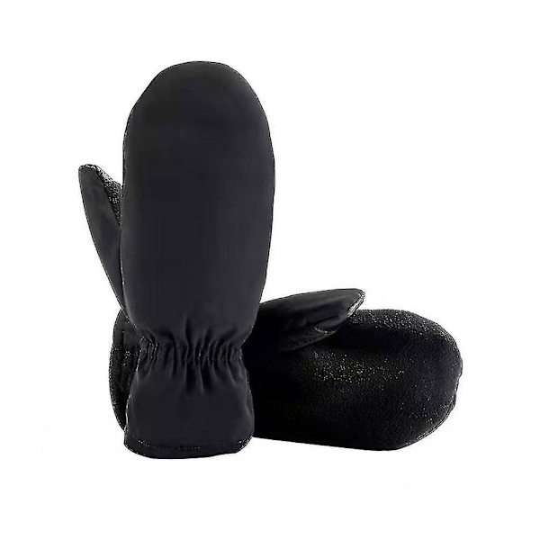 Elektrisk oppvarmede hansker for kvinner, oppvarmede skihansker, oppvarmede votter, vinterutendørs varme hansker med USB-oppladbare hansker Black
