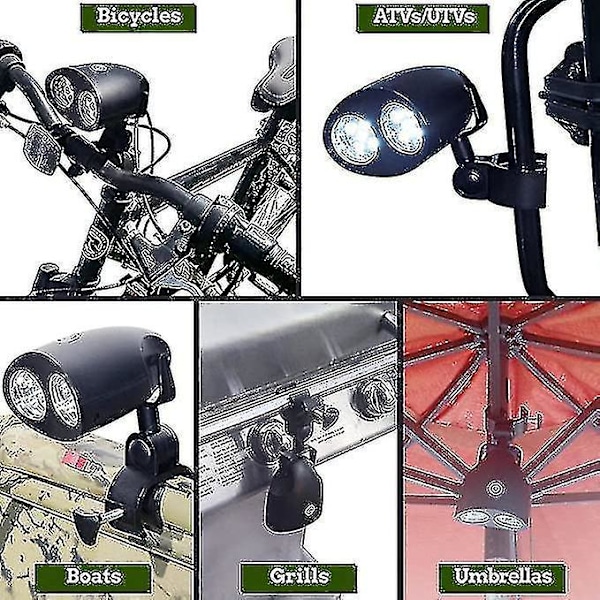 Heldige LED Grilllys 360 Grader Roterende Grillbelysning