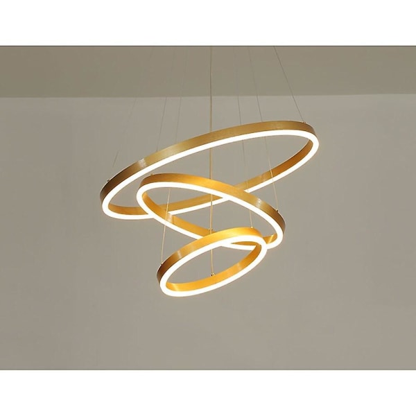 3-cirkel Led Pendel Nordic Design Guld Lys