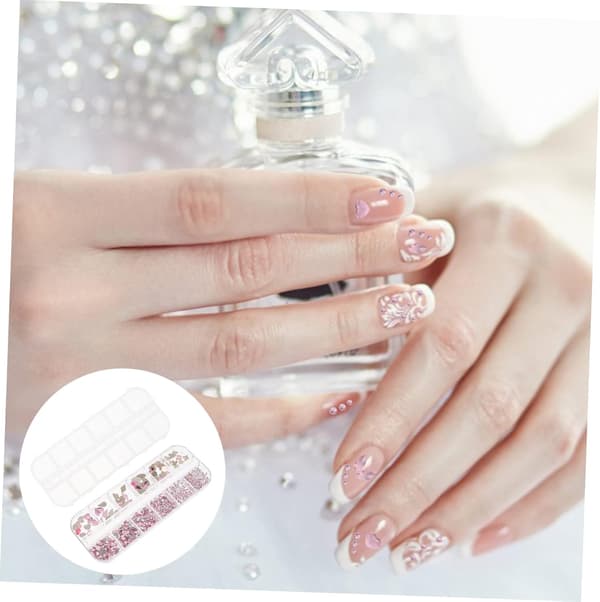 Extraformade Manikyr Diamant Ab Nagelpärlor Berlocker Hotfix Nagelglitter Konstdekor