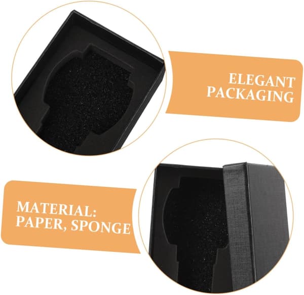 8 st elegant pappersklocklåda klockförvaringsfodral svampfoder pack smyckesorganisatör svart