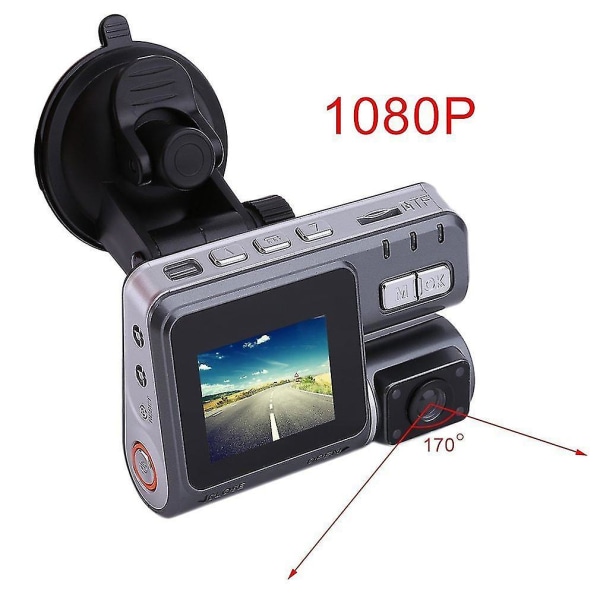 HD 1280x720p Auto DVR-kamera Ajopiirturi Night Vision Loop
