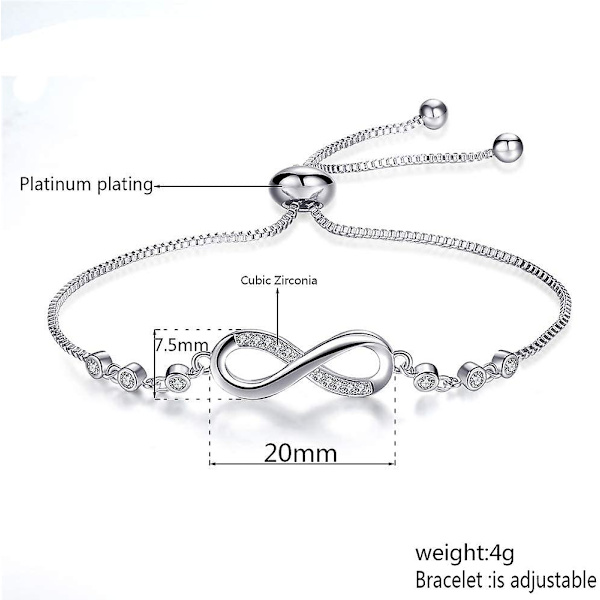 Silverarmband för kvinnor, armbandset för flickor, pläterade