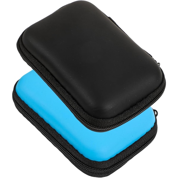 2 stk. HDD Beskyttelsesveske Robust Nylon Harddisk Oppbevaringsetui Kompakt Bæreveske
