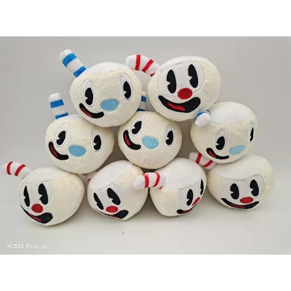 Cuphead Cuphead Plussileluriipus Muki Mugman Avaimenperäriipus red