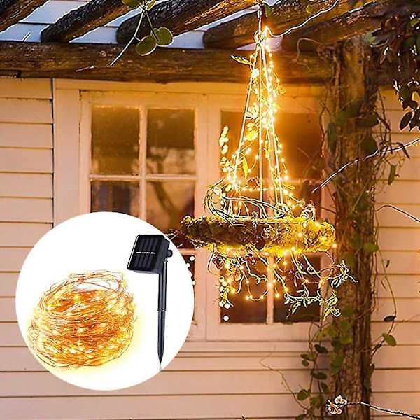 Udendørs Solcelle-Lysstreng 10m Ip65 Julelys 100led