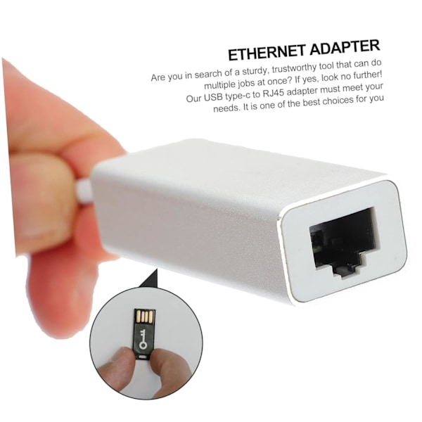 c Ethernet Adapter Gigabit Ethernet Nettverksadapter Kompakt Størrelse Stabil Tilkobling for Gaming