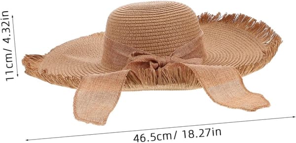 Bredskygget solhat foldbar til rejser Dame strandhatte sløjfedesign