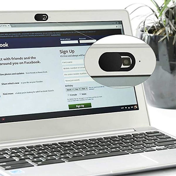 Webkameradeksel med magnetglidebryter for bærbare datamaskiner