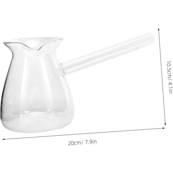 Glas Mælkekande Kop Flødekande til Latte Skummer Kop Sidehåndtag Kedel