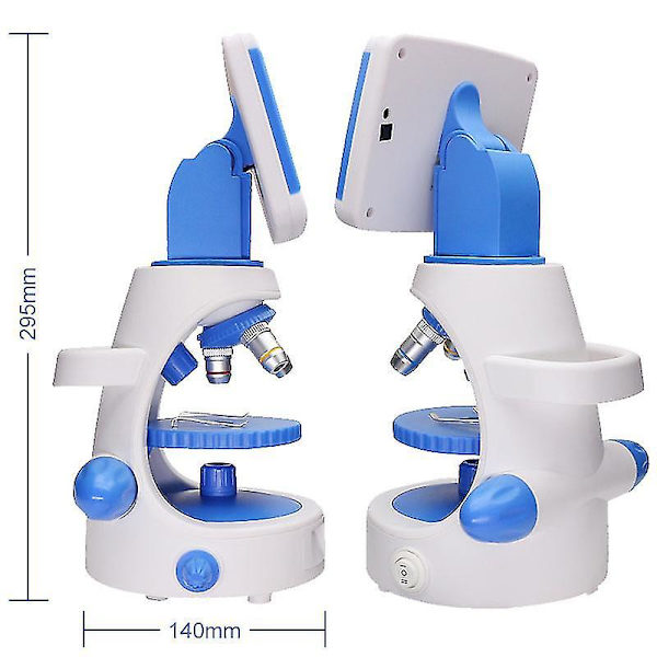 Bærbar 2000x Biologisk Mikroskop 4,3 Tommer HD Skjerm LED