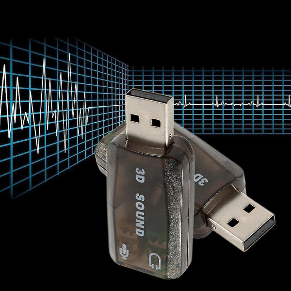 USB2.0-äänentoisto-kuulokemikrofonin liitäntäsovitin