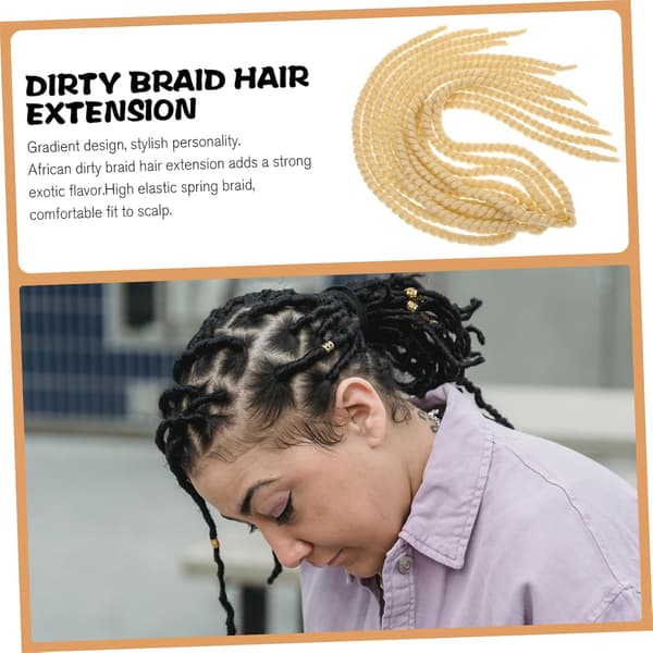Gradientfärgade flätade hårförlängningar Mjuka hållbara virkade flätor för naturlig look Twist