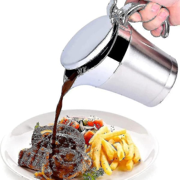 304 Rustfrit Stål Steak Sauce Pot Multifunktionel Isoleret 1pcssølv