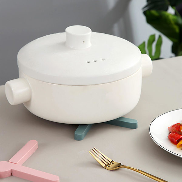 Skridsikker Tyk Foldbar Silikon Trivet, Varmebestandig Foldbar Pude