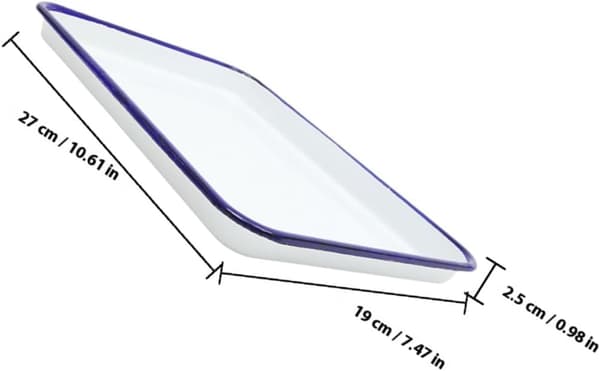 2 st emaljerade bakplåtar emaljerad ugnsform 26x18cm rektangulär