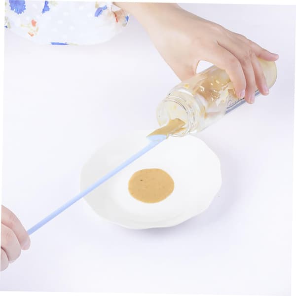 6 stk. silikoneflaskeskraber spatel til makeup og lotion, buet design passer til kosmetikbeholdere