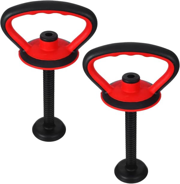 2 uppsättningar justerbara kettlebellhandtag med bas och muttertillbehör