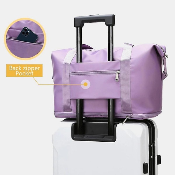 Handhållen resväska Stor kapacitet förvaringsväska Vattentät Sport Fitness Väskor Gray