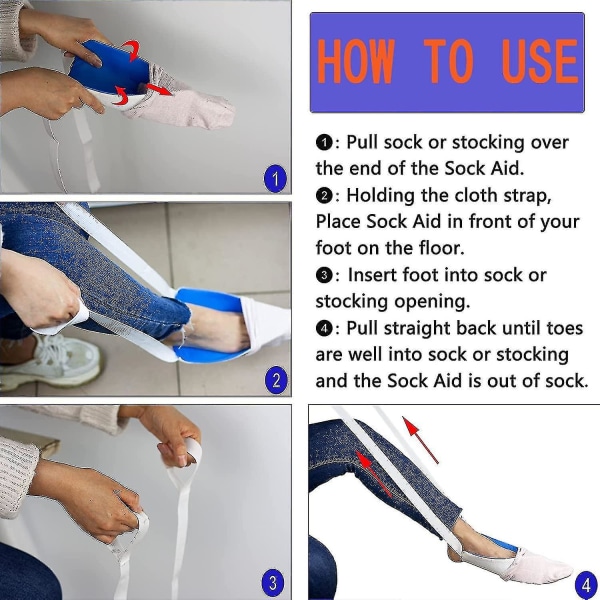 Sock Aid, Sock Aid ja puristussukat Ei enää taivutustapua Sukat pukeutumisapuvälineet vanhuksille, vammaisille-yuhao