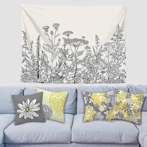 Neliömäinen Daisy kaksisivuinen kukallinen tyynynpäällinen 18x18 tuumaa