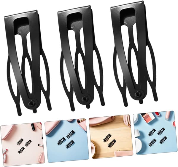 20 stk. sorte metalhårklemmer Mini metalclips til hår til pandehår Små til sidepandehår Frontstyling