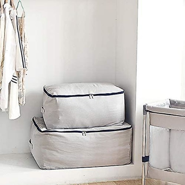 Canvas Opbevaringspose, Ekstra Stor Opbevaringspose Til Tøj/Sweatre/Dyner/Sengelinned/Dyner/Puder/Tæpper Osv.