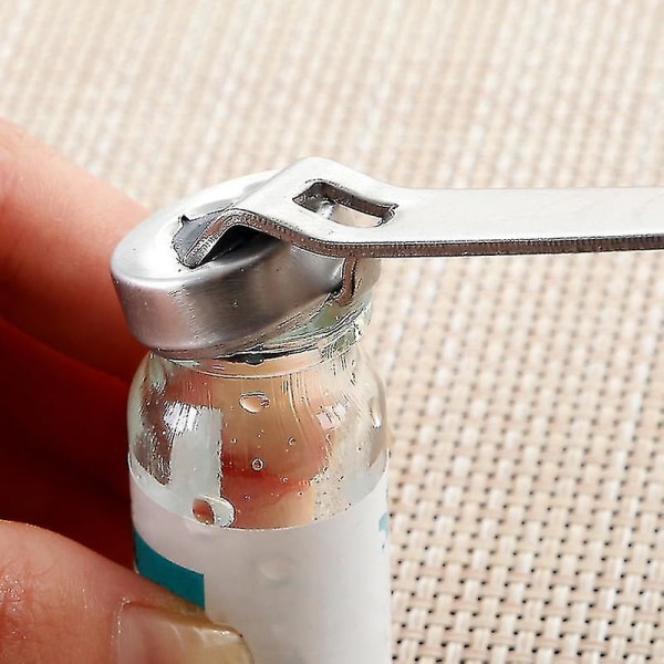 Bærbar oral væske dåseåbner Rustfrit stål flaske hætteglasåbnere