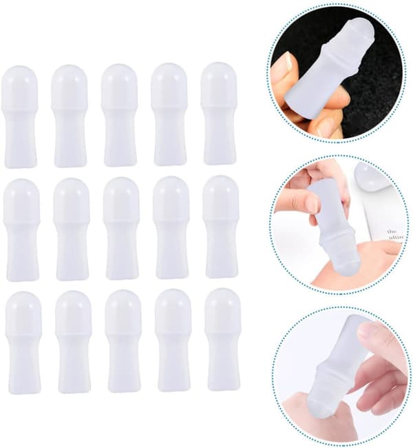 15 stk. plastflasker deodorant tomme flasker påfyllbar roll-on for eteriske oljer