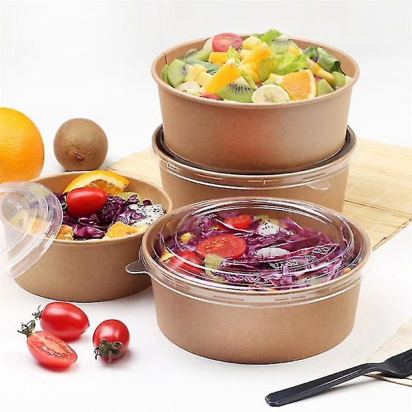 20 stk Engangs Kraftpapirskåle Party Favor Takeaway