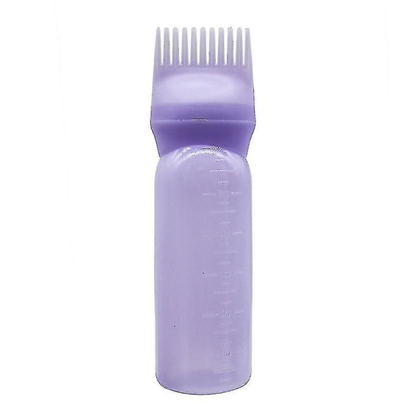 3 pakkaus 120 ml kampa-applikaattoripullo hiusväriharja-applikaattori hiusväripullo, violetti