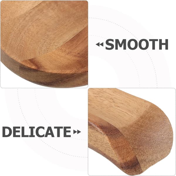 Skedstöd i trä, rektangulär elegant design, rustik charm, håller bänkskivorna rena