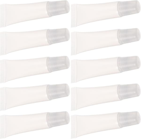 Tomme Lipglossrør 10 stk. Påfyllbare bærbare Lip Glaze-flasker 10 ml egnet for leppestift DIY og daglig bruk