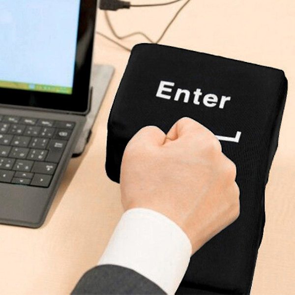 Bärbar Avlastning USB Stor Enter-tangent Retur-tangent Kudde Kontor Avlastning Leksaker