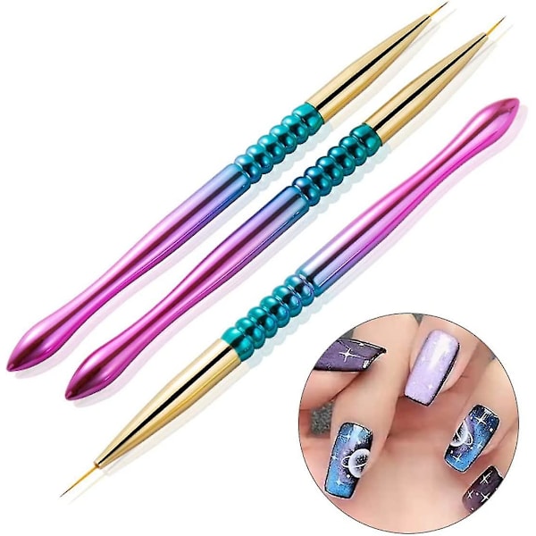 Nagelkonstborstar Gradient Färg Målningsborste Set
